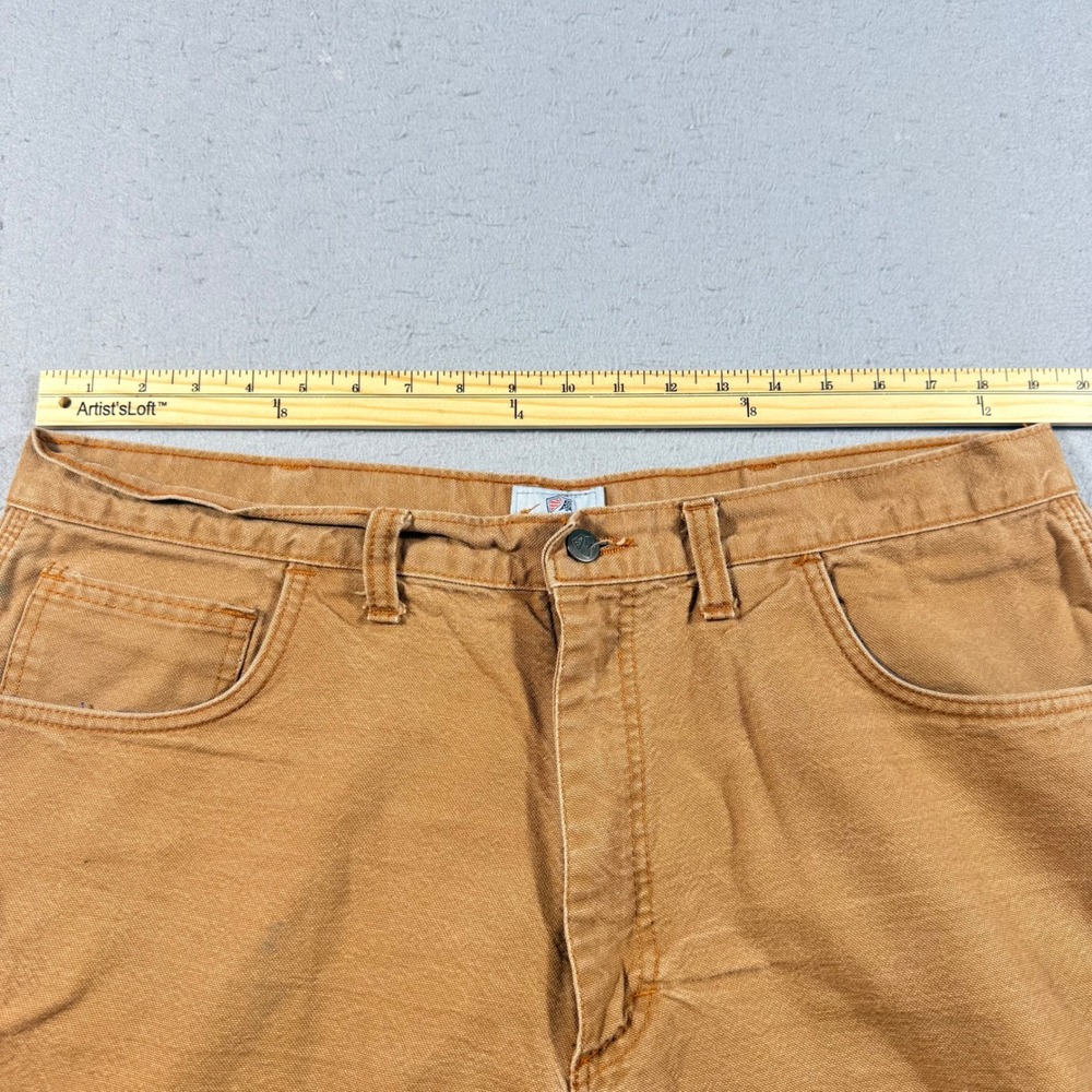 Tyndale FR Flame Resistant Work Pants Mens 40x32 Brown Duck Canvas NFPA 2112 USA - Picture 5 of 16